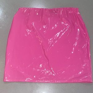 Pink short skirt